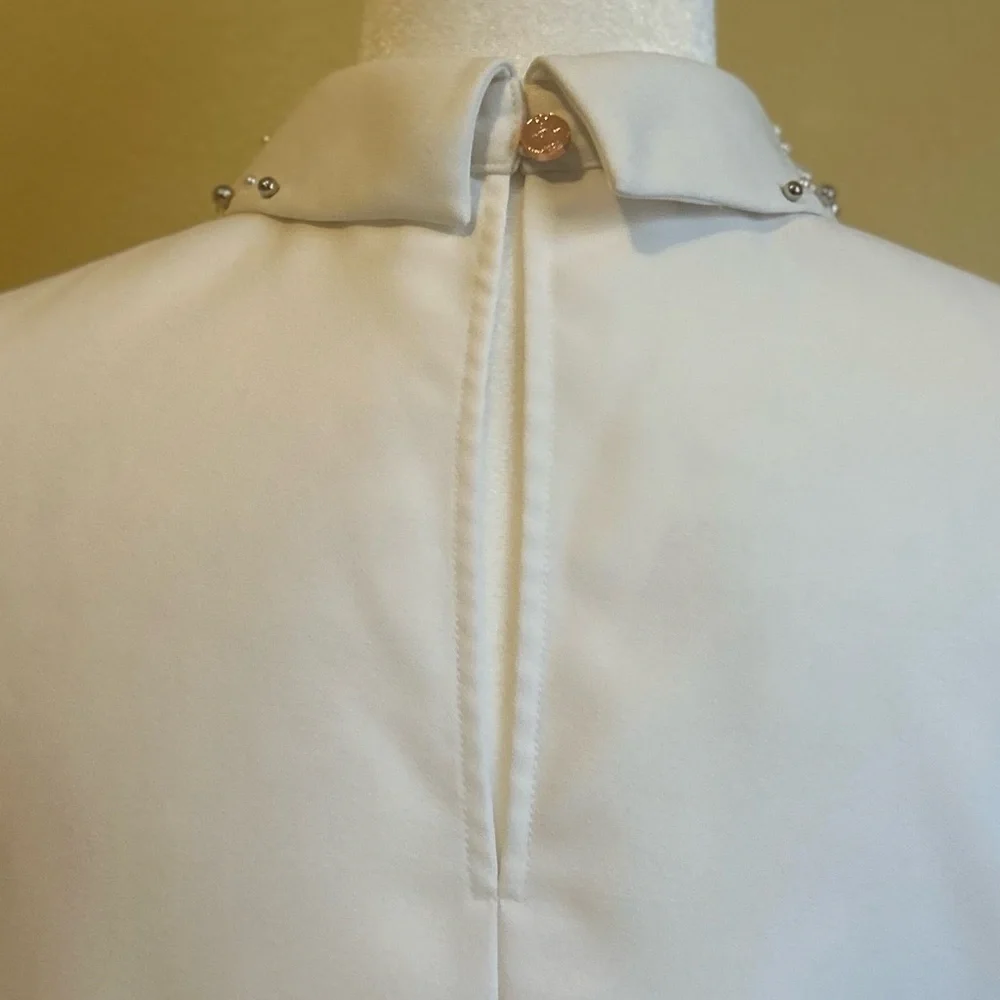 Ted Baker Jaylen Embellished Collar Blouse Top size 2 (US 6) - Picture 13 of 16